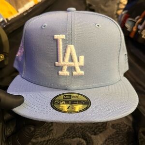 Dodger fitted hat Easter blue 7 5/8 brand new